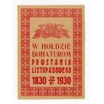 Brick / Leaflet Print - 100th Anniversary of the November Uprising - In Tribute to the Heroes of the Uprising - 1930 (317).