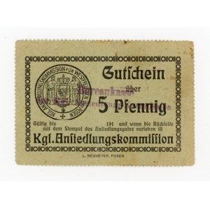 Poznan/Posen, Royal Settlement Commission, 5 fenigs (1917/18) (468)