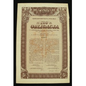 5% Railway Loan 120 zlotys from 1926 (209)