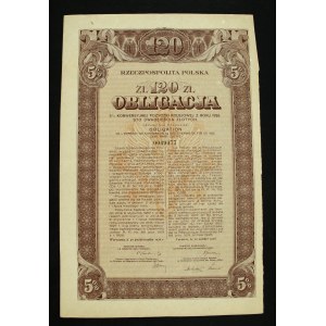 5% Railway Loan 120 zlotys from 1926 (209)
