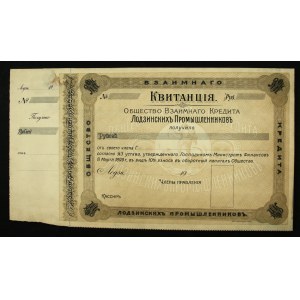 Check, Mutual Credit Society in Lodz, early 20th century. (740)