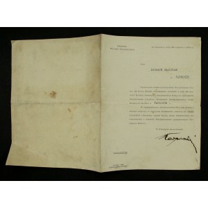 Pismo prezesa Banku Polskiego Stanisława Karpińskiego, 1924 r. (745)