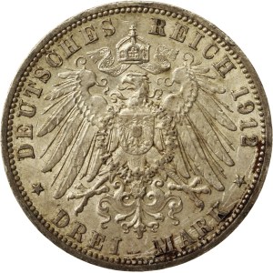Germany, Prussia, Wilhelm II, 3 marks 1912 (40)