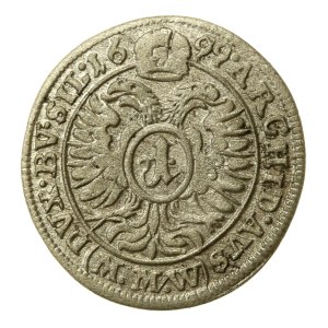 Silésie, Léopold I, 1 krajcar 1699 MMW, Wrocław (946)