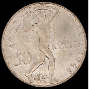 Czechoslovakia. 50 Korun 1948 Silver