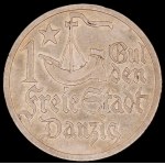 Danzig. 1923 1 Gulden Silver