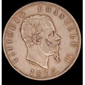 Italy. 1875 5 Lire M Milan