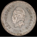 New Hebrides. 1966 100 Francs Silver