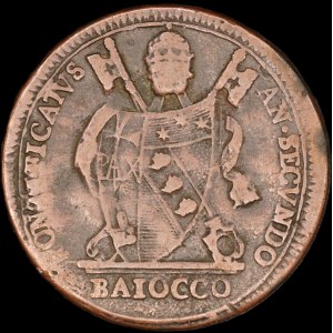 Vatican. 1802 1 Baiocco Pius VII