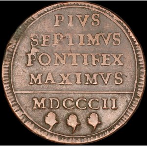Vatican. 1802 1 Baiocco Pius VII