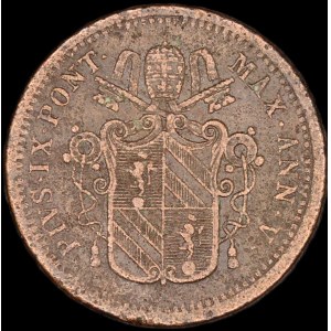 Vatican. 1850 1/2 Baiocco Pius IX