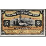 Cuba. 1896 5 Pesos Banco Español de la Isla de Cuba