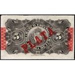 Cuba. 1896 5 Pesos Banco Español de la Isla de Cuba