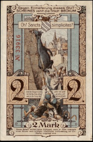Deutschland. 1918 Beckum 2 Mark