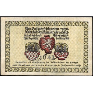 Niemcy. 1923 Marktredwitz 0,42 Goldmark 1/10 Dollar