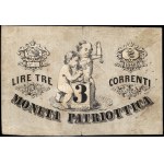 Italy. 1848 3 Lire Venice