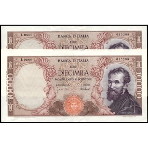 Italy. 1973 10000 Lire Consecutive Pair