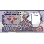 Madagascar. 1989 1000 Francs
