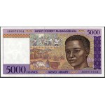Madagascar. 1995 5000 Francs Ravelomanana