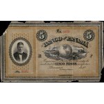 Panama. 1869 5 Pesos Colombian Independent State Banco de Panama