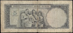 Türkei. 1952 5 Lira