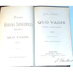 SIENKIEWICZ - QUO VADIS wyd.2 z 1897r.