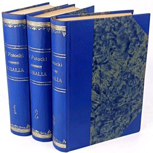 POTOCKI - MORALIA. Vol. 1-3. Cracow 1915-1918