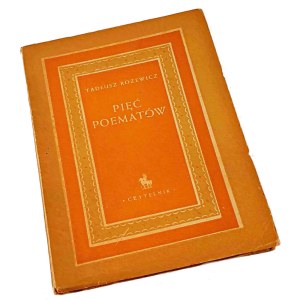 RÓŻEWICZ-FIVE POEMS, 1st ed.