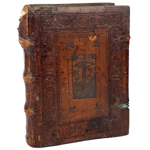 [RENAISSANCE BINDING WITH IMAGES OF THE HABSBURGS AND THE JAGIELLONIANS] NOVOPOLIS - APOLOGIA ALBERTI NOVICAMPIANI. Cracow 1559