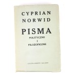 NORWID- POLITICAL AND PHILOSOPHICAL WRITINGS [OPiM].