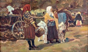 Frantisek Mrazek (1876-1933), Scena rodzajowa - na targu