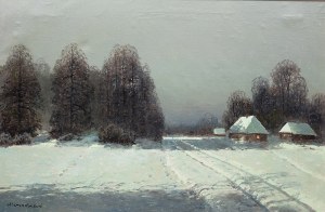 Wiktor Korecki (1890 Kamieniec Podolski - 1980 Milanówek k. Warszawy), Pejzaż zimowy