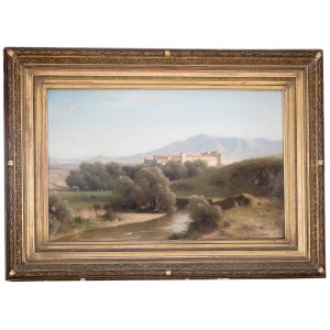 Alfred de Curzon (1820 Migné-Auxances – 1895 Paryż), Widok klasztoru we Włoszech