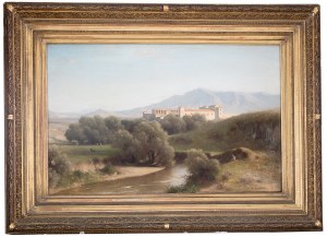 Alfred de Curzon (1820 Migné-Auxances – 1895 Paryż), Widok klasztoru we Włoszech