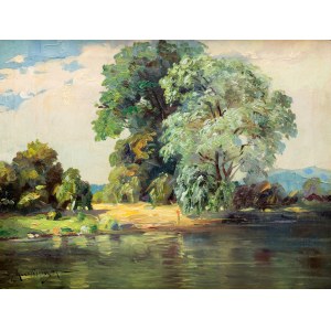 malarz nieokreślony (XX w.), Drzewa nad wodą