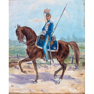 malarz nieokreślony (XX w.), Ułan na koniu
