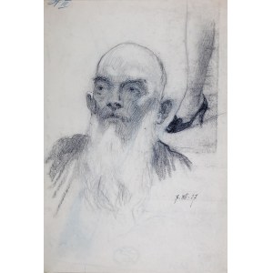 Stanisław Sawiczewski (1866 Kraków - 1943 Warszawa), Portret mężczyzny z brodą, 1937 r.