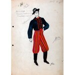 Jan Marcin Szancer (1902 Kraków-1973 Warszawa), Projekt kostiumu męskiego