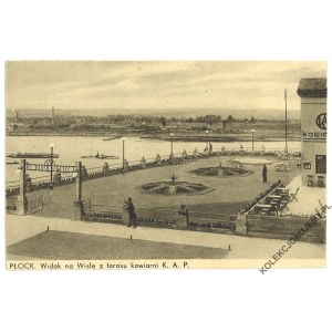 PŁOCK. Vue de la Vistule depuis la terrasse du K. A. P. Café. Publié par E. Trautmann