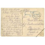 WARSAW. Vue du pont de Kierbedzia [timbre du K. S. Landw. Inf. Rgt Nr 105].