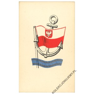 [Military. anchor, naval symbol. Polish national flag with emblem].