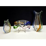 Collezione di vetri RHAPSODY - set di bicchieri decorativi disegnati da F. Zemek - Cecoslovacchia 1960