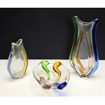 Collezione di vetri RHAPSODY - set di bicchieri decorativi disegnati da F. Zemek - Cecoslovacchia 1960