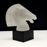 Curt Schlevogot - Glass sculpture , art deco horse head - Czechoslovakia 1st half of 20th century.