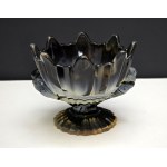 Art Deco - Patera - fruitcake made of chalcedony [agate] glass - Yugoslavia 1930s