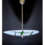 Napako designer glass lamp 1970s Czechoslovakia Umbrella type