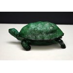 Curt Schlevogt Art Deco - Casket large turtle malachite glass.