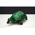 Curt Schlevogt Art Deco - Casket large turtle malachite glass.