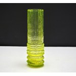 Hand-formed uranium glass vase - Czech Republic 1990s