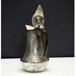 Art Nouveau - Orivit- Brocca di latta con coperchio e manico in legno - fine XIX/inizio XX secolo.